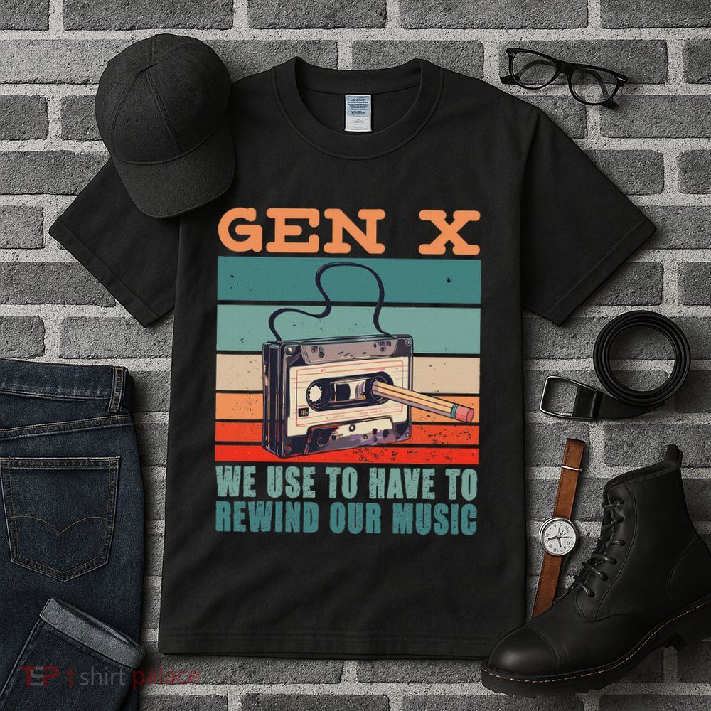 Gen X Cassette Tape Pencil Retro Music Tall T-Shirt