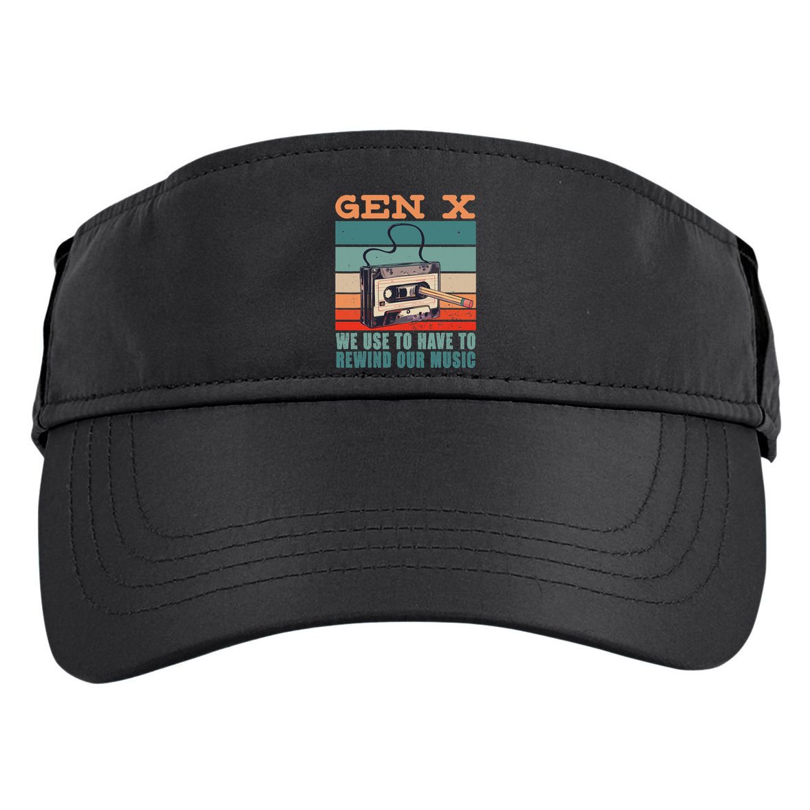 Gen X Cassette Tape Pencil Retro Music Adult Drive Performance Visor