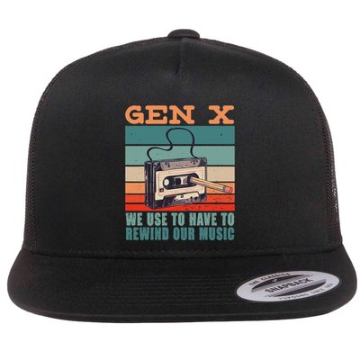 Gen X Cassette Tape Pencil Retro Music Flatbill Hat