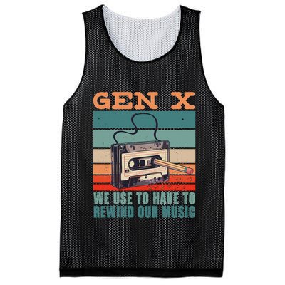 Gen X Cassette Tape Pencil Retro Music Mesh Reversible Basketball Jersey Tank