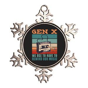 Gen X Cassette Tape Pencil Retro Music Metallic Star Ornament