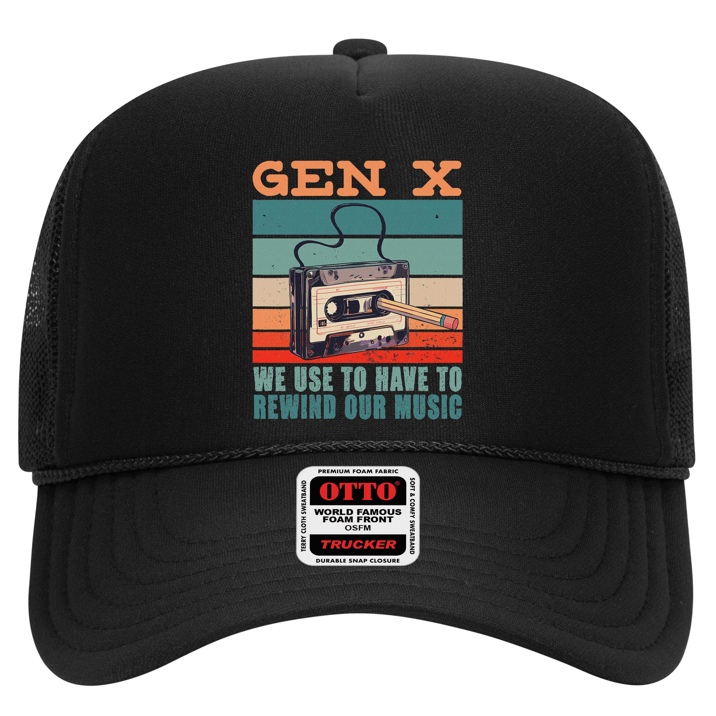 Gen X Cassette Tape Pencil Retro Music Hat