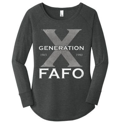 Generation X Funny Fafo 60s 70s Gen Xers Sarcastic Gen X Women's Perfect Tri Tunic Long Sleeve Shirt