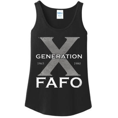 Generation X Funny Fafo 60s 70s Gen Xers Sarcastic Gen X Ladies Essential Tank