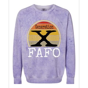 Generation X Fafo Gen X Humor Colorblast Crewneck Sweatshirt