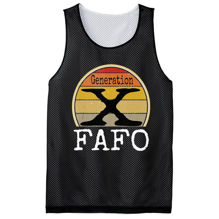 Generation X Fafo Gen X Humor Mesh Reversible Basketball Jersey Tank