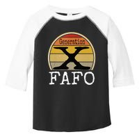 Generation X Fafo Gen X Humor Toddler Fine Jersey T-Shirt