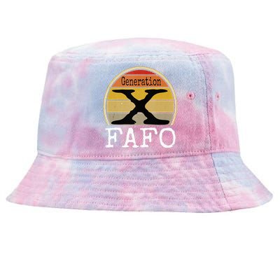 Generation X Fafo Gen X Humor Tie-Dyed Bucket Hat