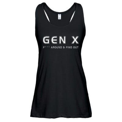 Gen X F Around & Find Out Funny Humor Generation X Retro Ladies Essential Flowy Tank