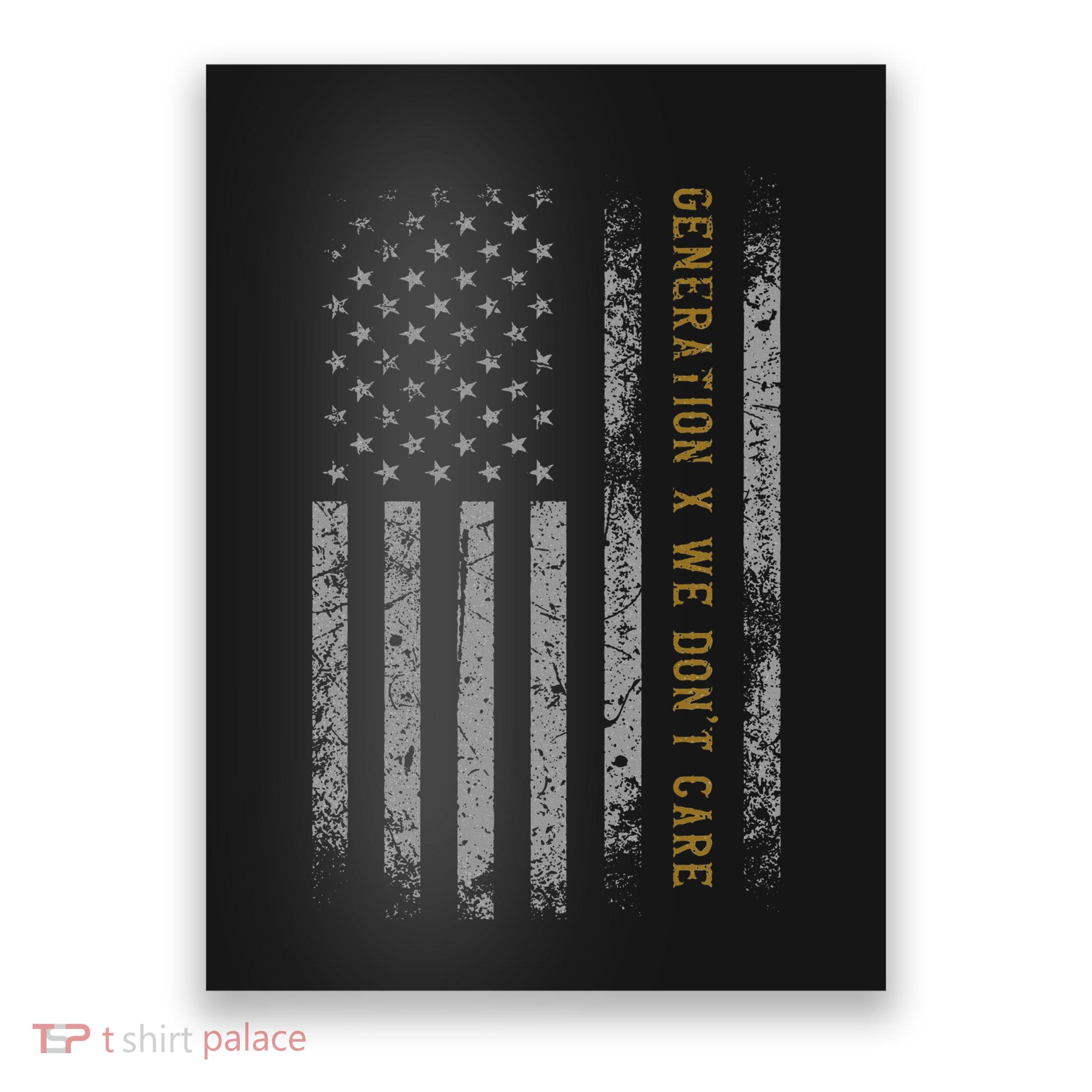 Gen X Funny Humor Generation American Flag Gen X Poster