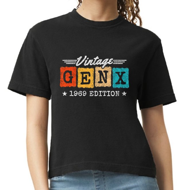 Gen X Generation Gen Xer Born 1969 Gen X 1969 Birthday Comfort Colors Boxy T-Shirt