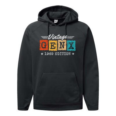 Gen X Generation Gen Xer Born 1969 Gen X 1969 Birthday Performance Fleece Hoodie