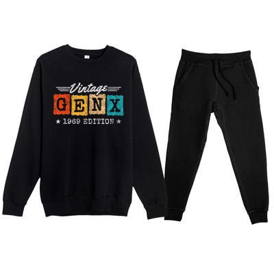 Gen X Generation Gen Xer Born 1969 Gen X 1969 Birthday Premium Crewneck Sweatsuit Set