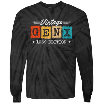 Gen X Generation Gen Xer Born 1969 Gen X 1969 Birthday Tie-Dye Long Sleeve Shirt