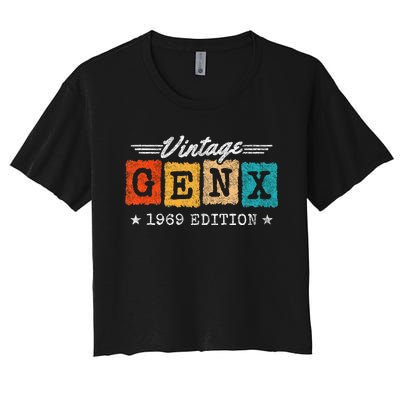 Gen X Generation Gen Xer Born 1969 Gen X 1969 Birthday Women's Crop Top Tee