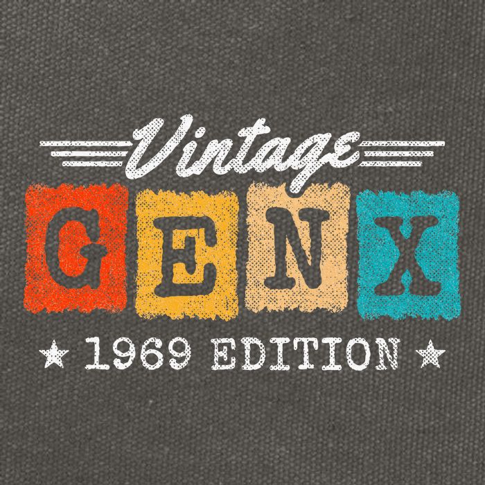 Gen X Generation Gen Xer Born 1969 Gen X 1969 Birthday Cotton Canvas Backpack