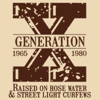 Gen X Generation X Raised On Hose Water And Neglect Nostalgia Drawstring Bag