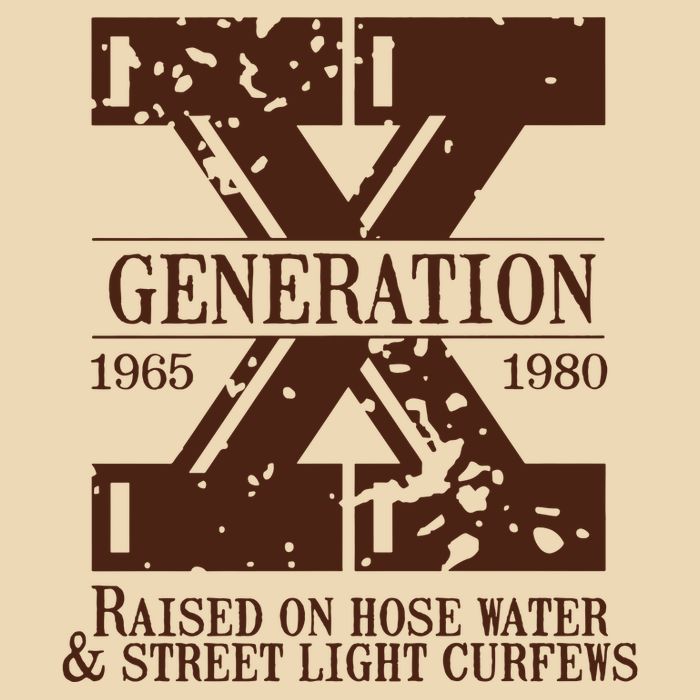 Gen X Generation X Raised On Hose Water And Neglect Nostalgia Drawstring Bag