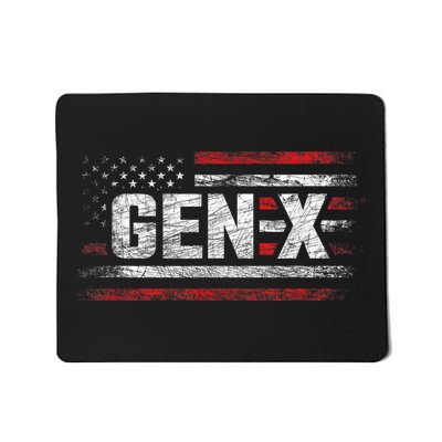 Generation X Gen Xer Gen X American Flag Gen X Mousepad