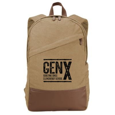 Generation X Gen X Adulting Since Elementary School Cotton Canvas Backpack