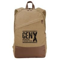 Generation X Gen X Adulting Since Elementary School Cotton Canvas Backpack