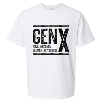 Generation X Gen X Adulting Since Elementary School Sueded Cloud Jersey T-Shirt