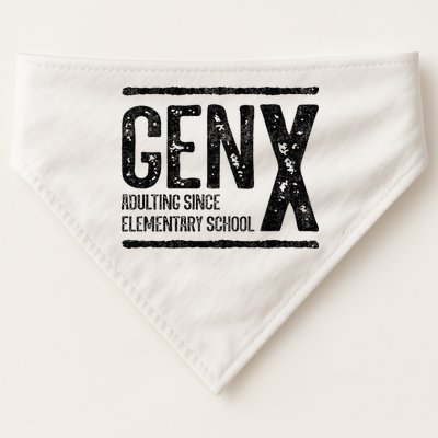 Generation X Gen X Adulting Since Elementary School USA-Made Doggie Bandana