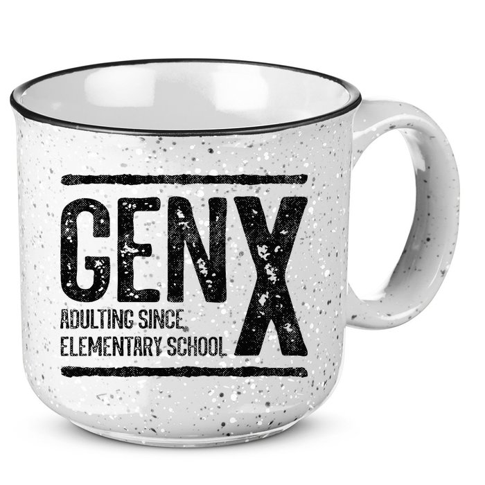 Generation X Gen X Adulting Since Elementary School 15oz Campfire Ceramic Mug