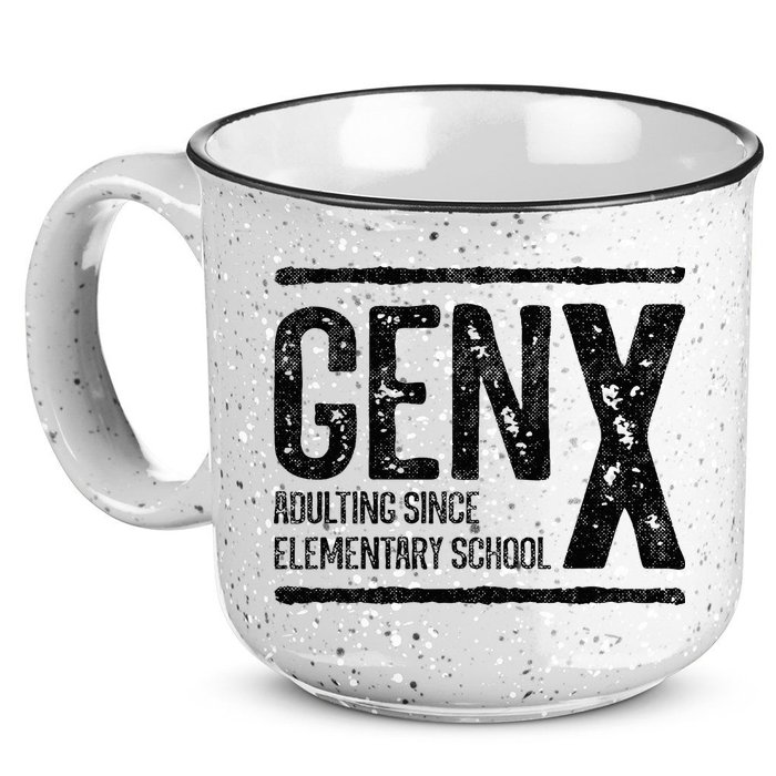 Generation X Gen X Adulting Since Elementary School 15oz Campfire Ceramic Mug
