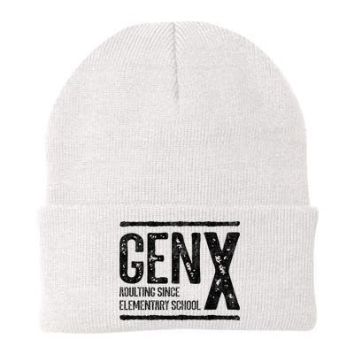 Generation X Gen X Adulting Since Elementary School Beanie