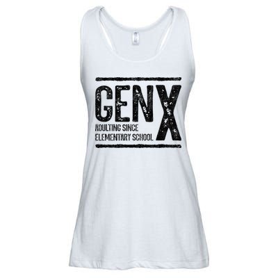 Generation X Gen X Adulting Since Elementary School Ladies Essential Flowy Tank