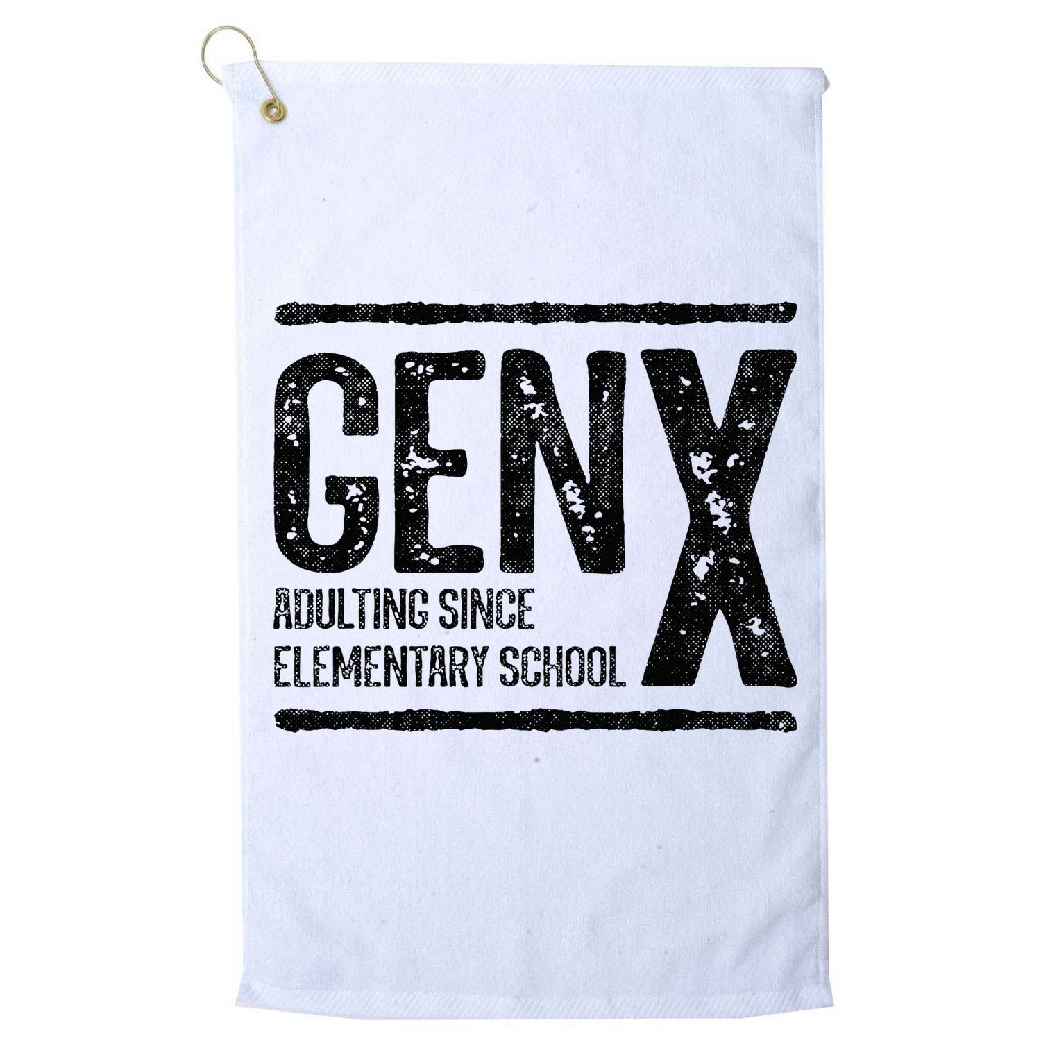 Generation X Gen X Adulting Since Elementary School Golf Towel