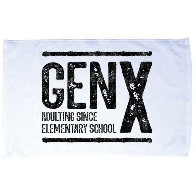 Generation X Gen X Adulting Since Elementary School Microfiber Hand Towel