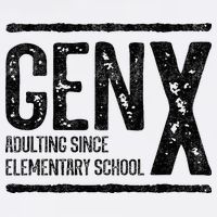 Generation X Gen X Adulting Since Elementary School Cropped Pullover Crew