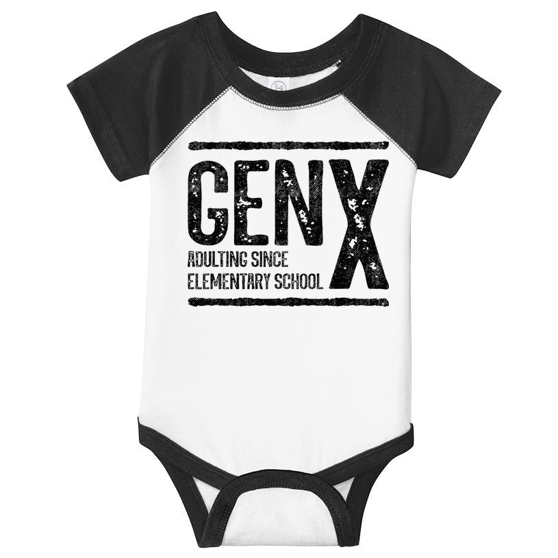 Generation X Gen X Adulting Since Elementary School Infant Baby Jersey Bodysuit