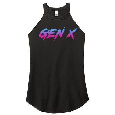 Gen X Generation X Retro Vintage Women’s Perfect Tri Rocker Tank