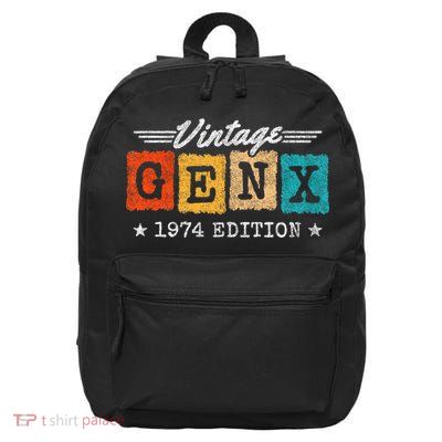 Gen X Generation Gen Xer Born 1974 Gen X 1974 Birthday 16 in Basic Backpack
