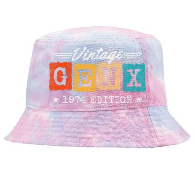 Gen X Generation Gen Xer Born 1974 Gen X 1974 Birthday Tie-Dyed Bucket Hat