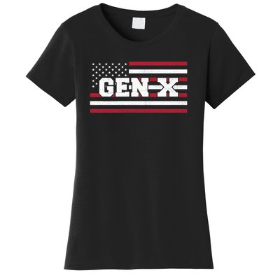 Generation X Gen Xer Gen X American Flag Gen X Women's T-Shirt