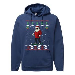 Golfer Xmas Great Gift Performance Fleece Hoodie