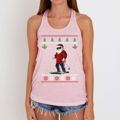 Golfer Xmas Great Gift Women's Knotted Racerback Tank