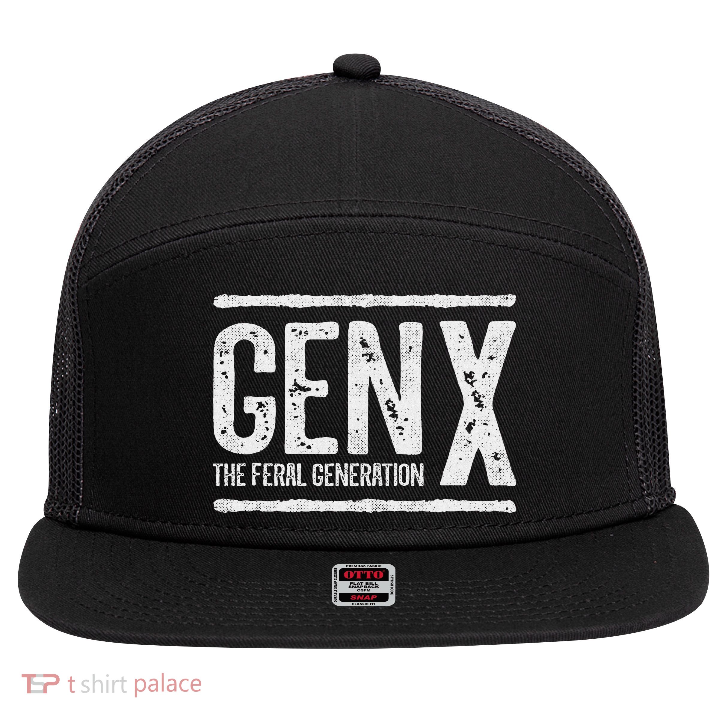 Generation X Gen X The Feral Generation 7 Panel Mesh Trucker Snapback Hat