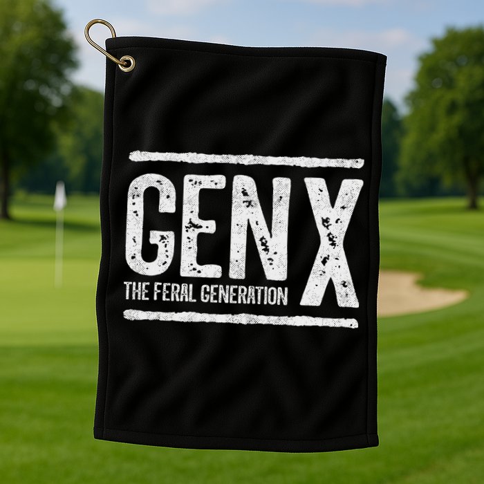 Generation X Gen X The Feral Generation Golf Towel
