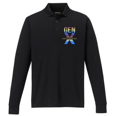 Generation X Gen X Raised On Hose Water Performance Long Sleeve Polo