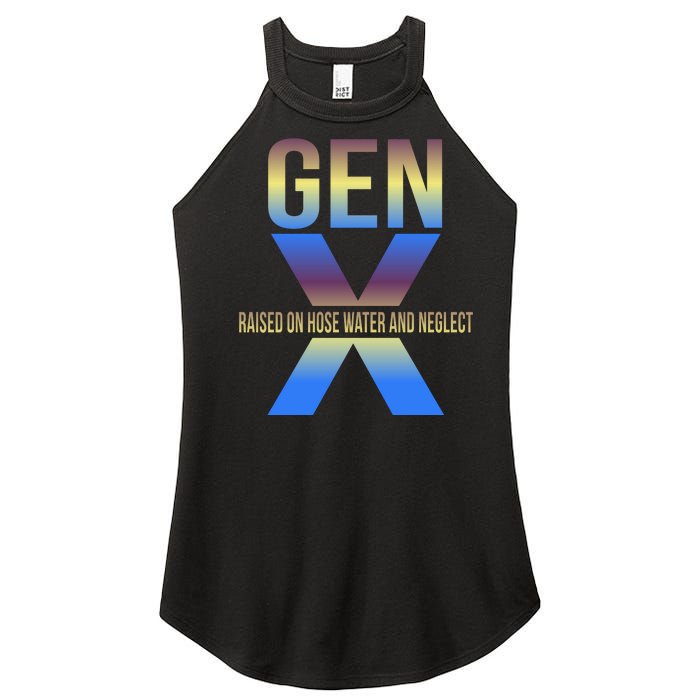 Generation X Gen X Raised On Hose Water Women’s Perfect Tri Rocker Tank