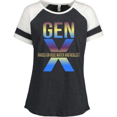 Generation X Gen X Raised On Hose Water Enza Ladies Jersey Colorblock Tee