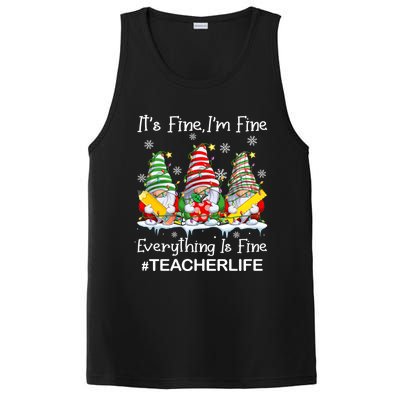 Gnome Xmas Its Fine IM Fine Everything Is Fine Teacher Life Gift PosiCharge Competitor Tank