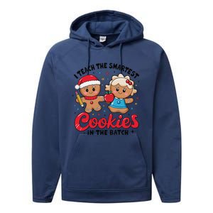 Gingerbread Xmas I Teach The Smartest Cookies In The Batch Performance Fleece Hoodie