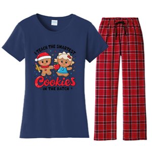 Gingerbread Xmas I Teach The Smartest Cookies In The Batch Women's Flannel Pajama Set