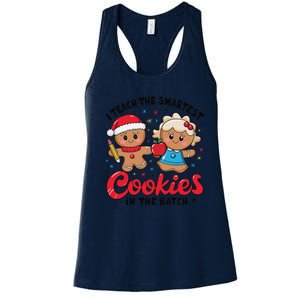 Gingerbread Xmas I Teach The Smartest Cookies In The Batch Women's Racerback Tank